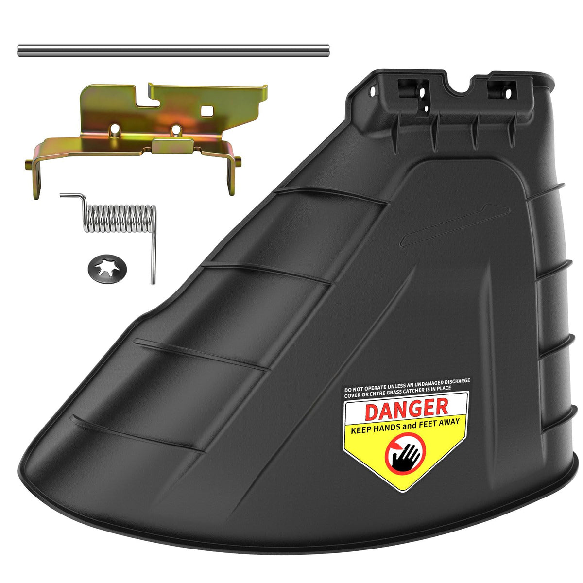 LIZEWEI discharge chute assembly directs grass clippings for a cleaner cut and easier cleanup.