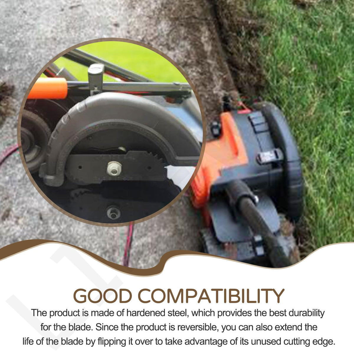 LIZEWEI edger blade shown in hand for heavy-duty edging
