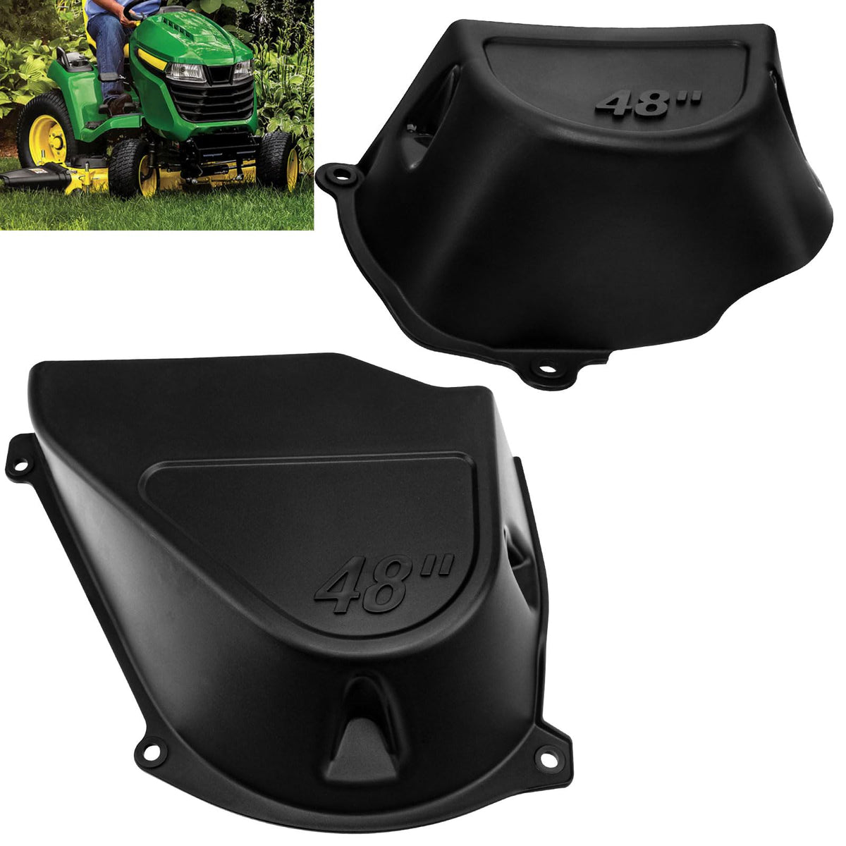 LIZEWEI GX22708 right belt shield guards the belt area on John Deere 48-inch decks.