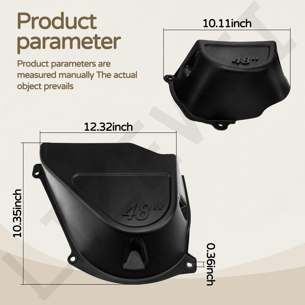 LIZEWEI GX22709 left belt shield protects components during mowing tasks.