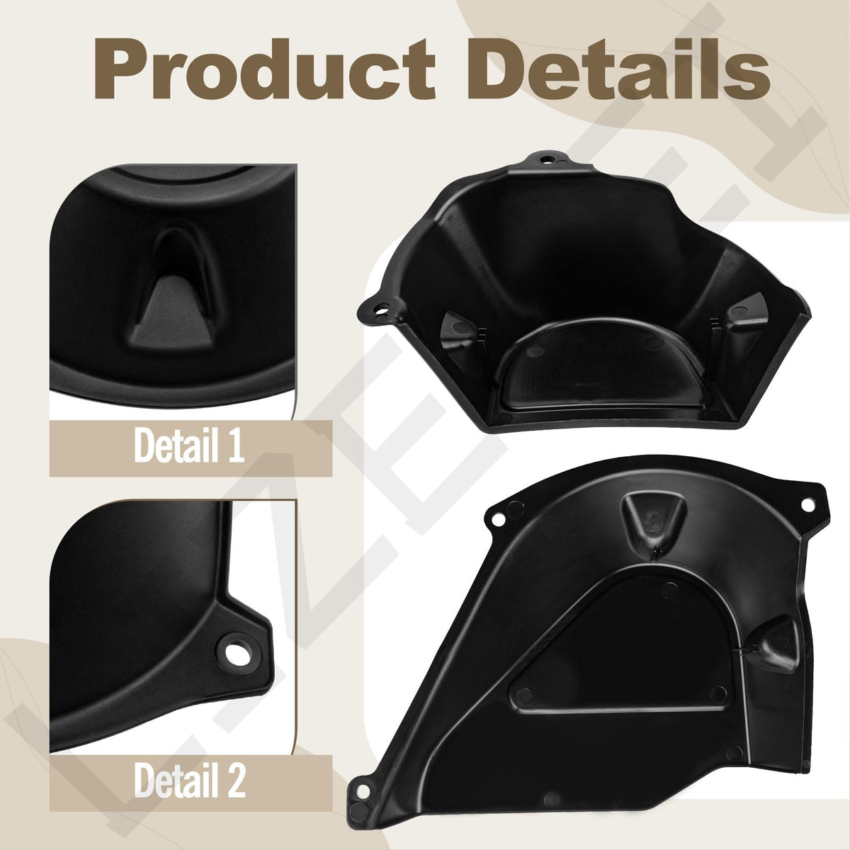 LIZEWEI GX22709 left shield close-up highlighting finish and fit.