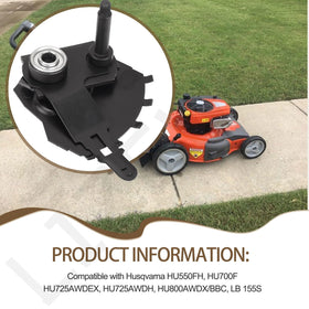 Front left height adjuster installed on Husqvarna HU725AWDEX for even mowing