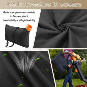 LIZEWEI Trivac leaf bag compatible with Worx WG502 WG508 WG505 models.