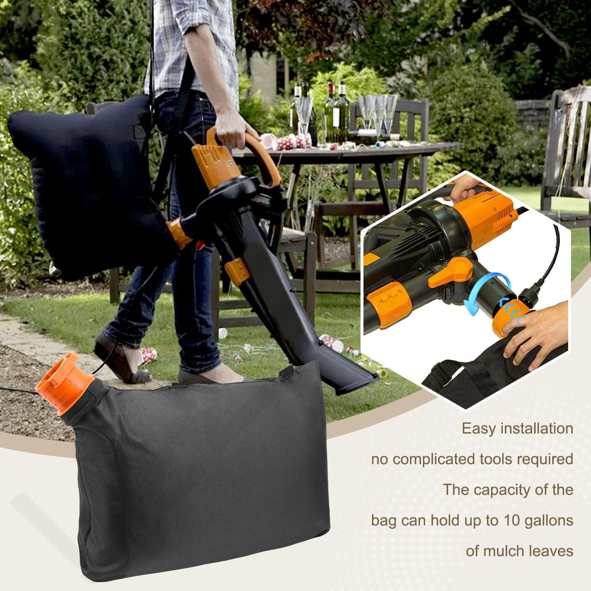 LIZEWEI Trivac bag features reinforced zipper and stitching for durability.