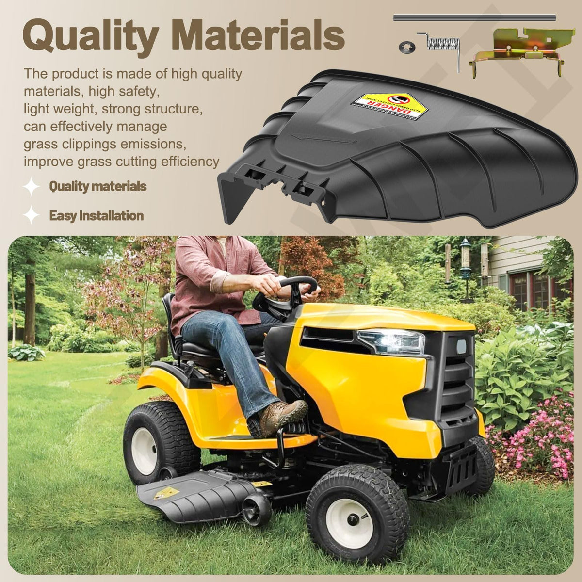 LIZEWEI XT1/XT2 compatible chute fits multiple models for versatile lawn care.