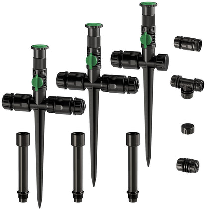 Lizjarol 360-degree sprinkler provides full lawn coverage.