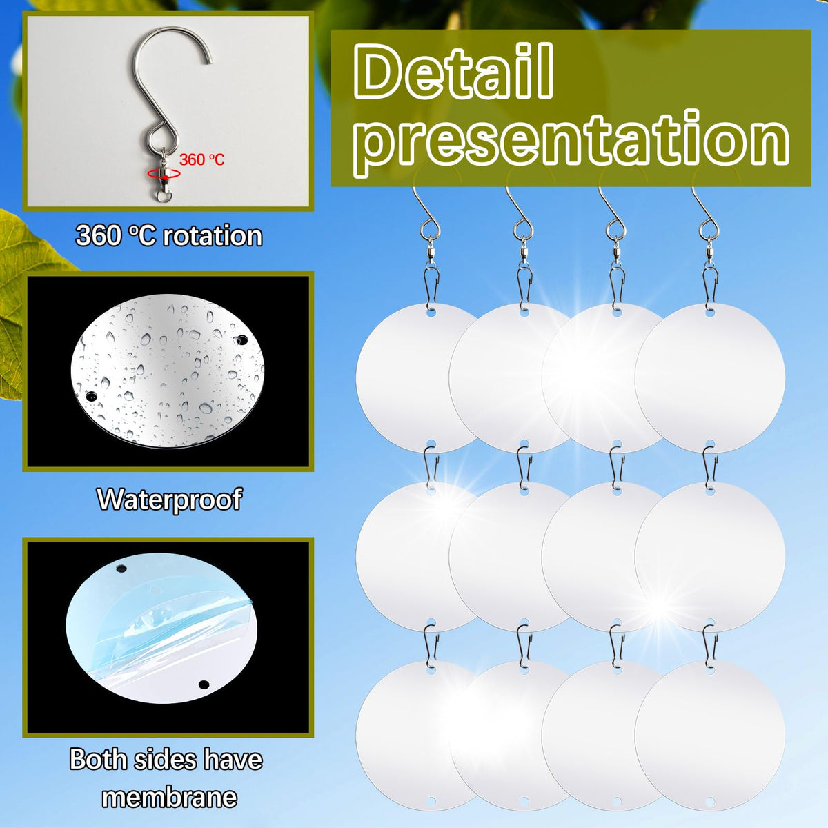LIZOIDZSM 360° swivel hook enables flexible positioning to deter birds