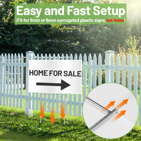 Ljliudu weatherproof yard stake set withstands sun and rain.