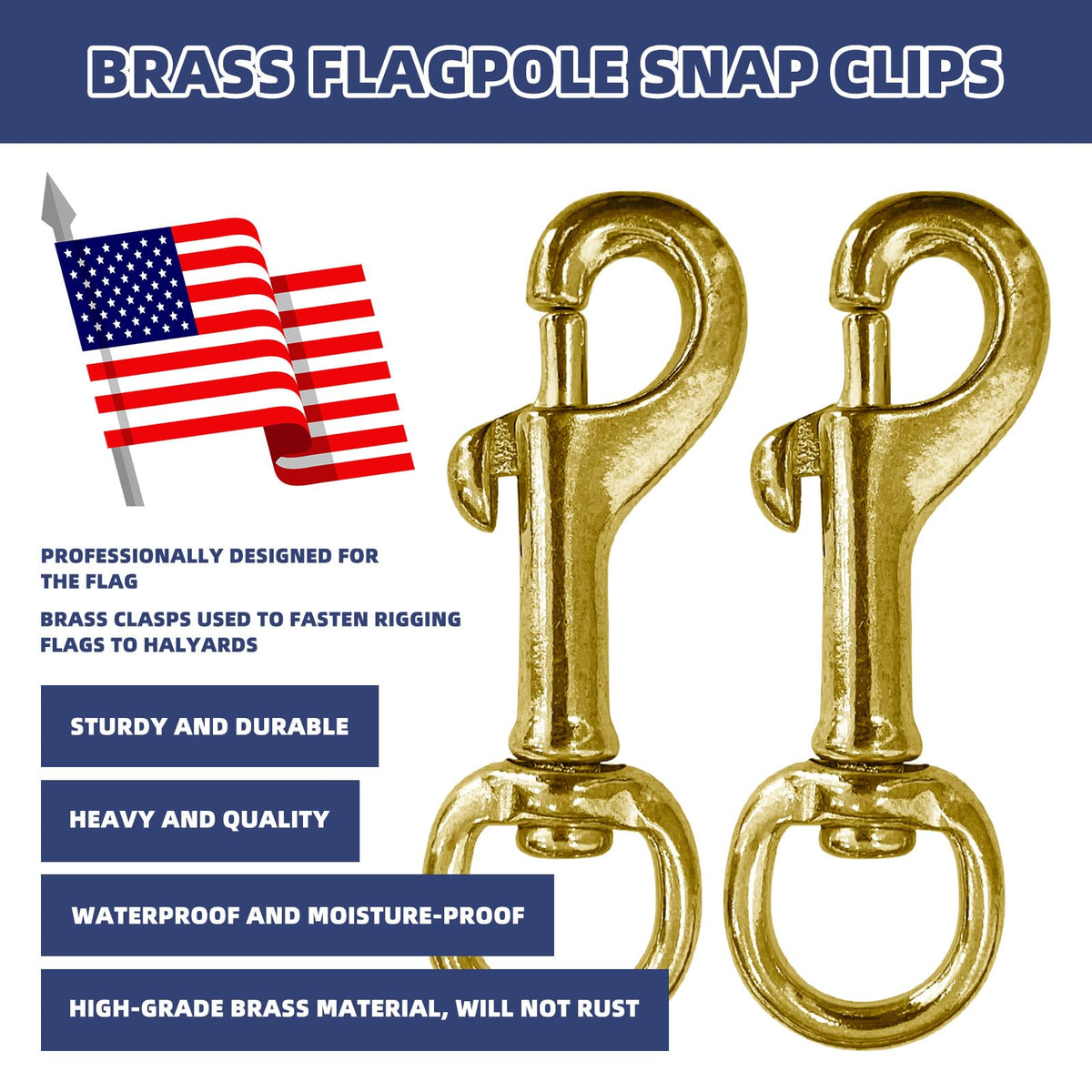 LJZP easy-to-install flag clips for quick flag setup and removal