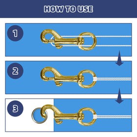 LJZP gold-colored flag clips add a bright, stylish touch to flags