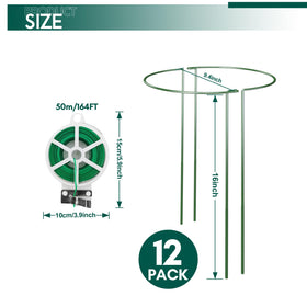 LKSSZS half-round plant cages with green coating protect stems from wind