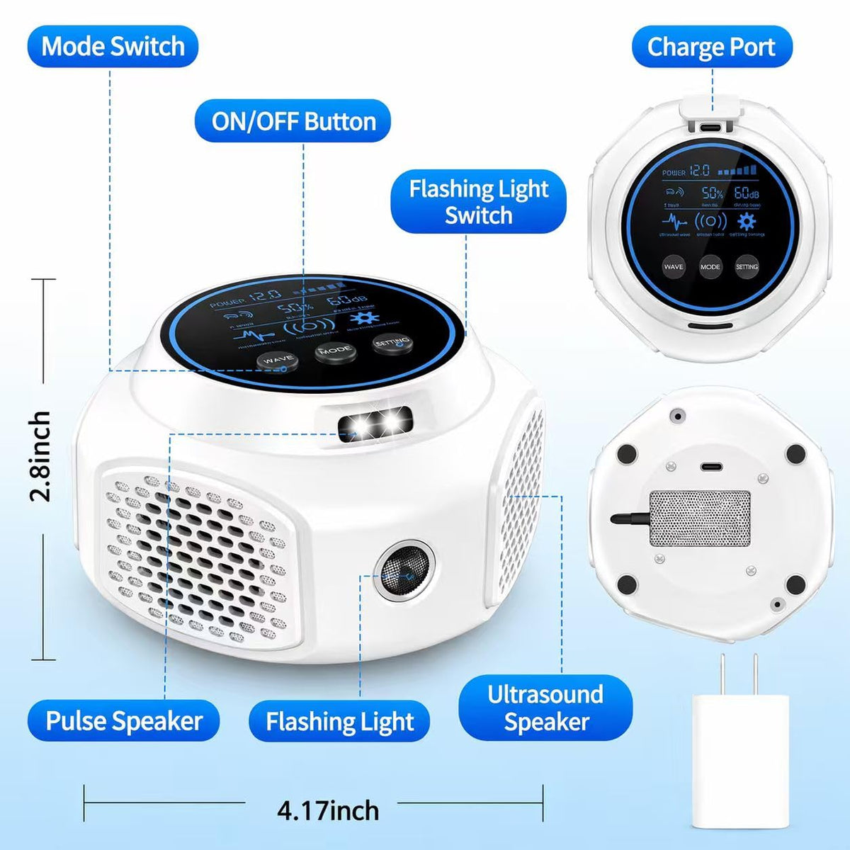LKXDOV three-smart-modes setting provides customizable pest coverage for rooms.