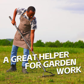 LLARGUEST Bow Rake stays stable on uneven terrain during tasks.
