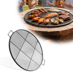 LLARGUEST fire pit grate 30-inch round for outdoor grilling and family meals