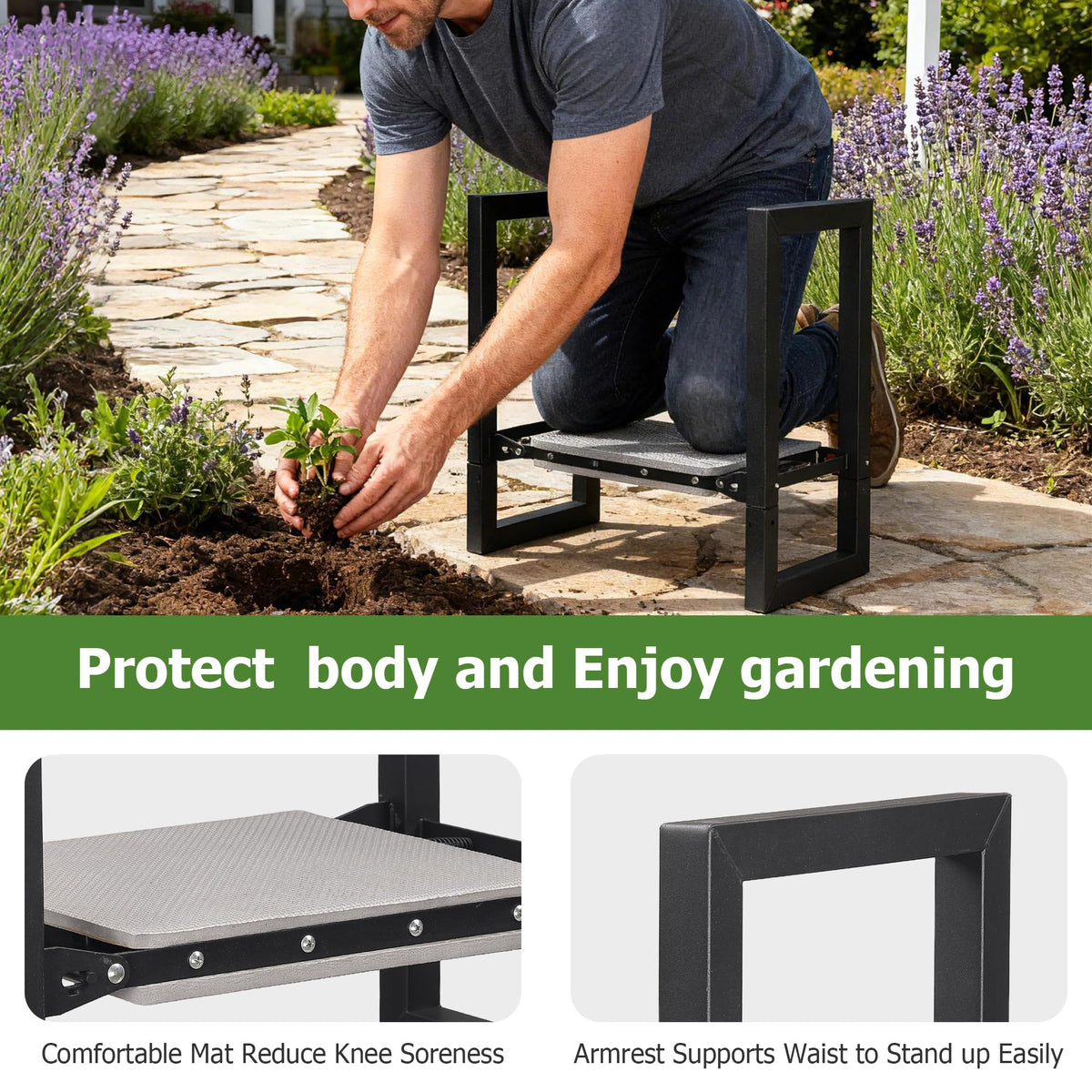 LLARGUEST heavy-duty frame emphasizes 400 lb weight capacity for sturdy work