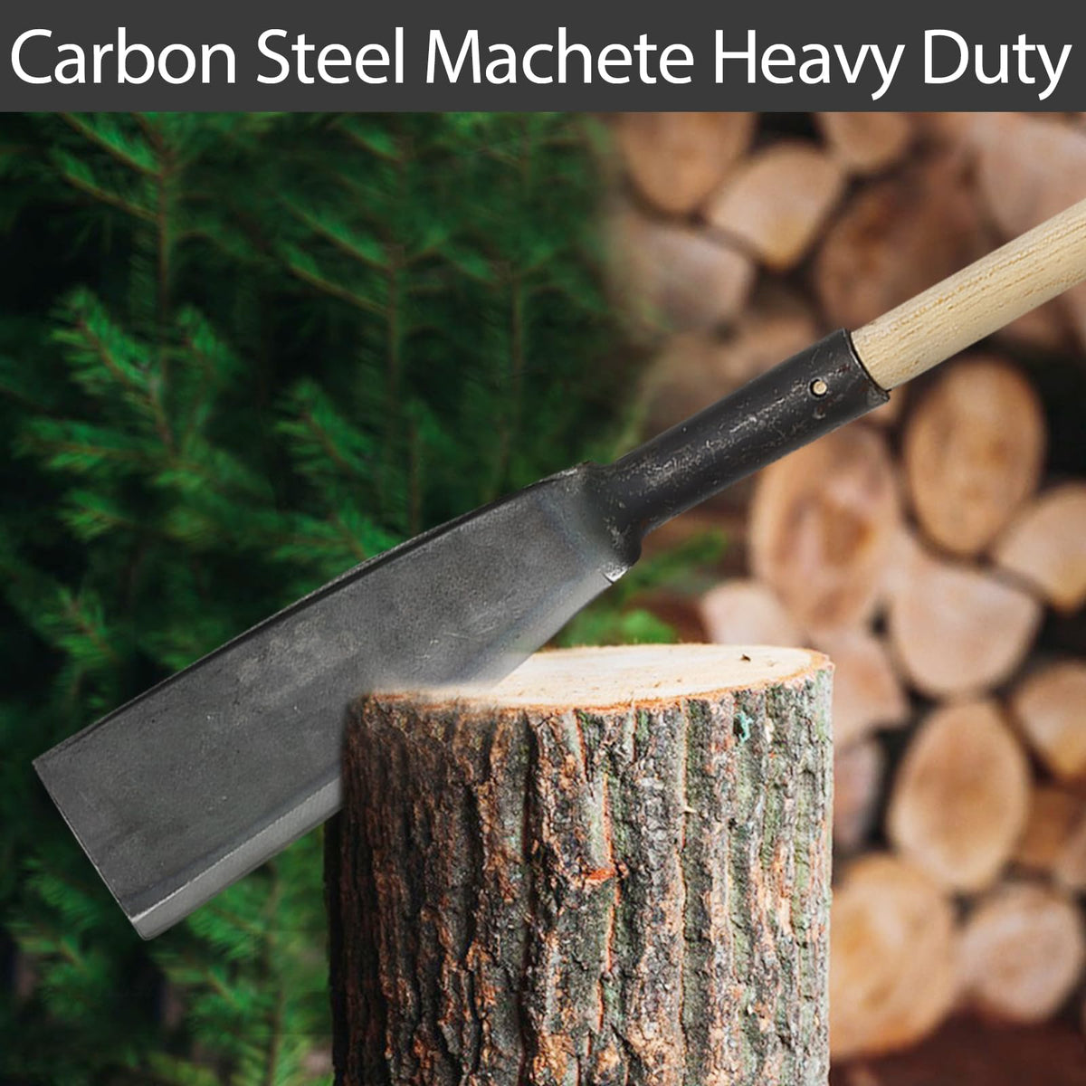 LLARGUEST machete wood grip provides a secure hold during powerful chops