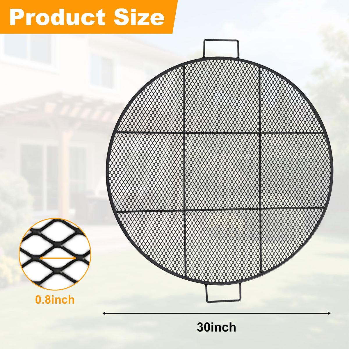 LLARGUEST outdoor cooking grate on pit supports versatile meals like veggies