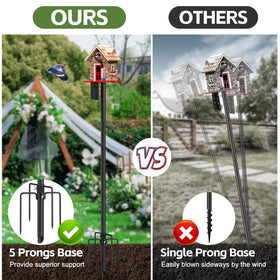 LLARGUEST stainless steel pole with anti-rust coating for harsh weather outdoors.