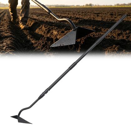 LLARGUEST triangle hoe digging action to loosen soil for easier planting.