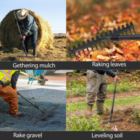 LLARGUEST versatile garden tool suitable for lawns, beds, and leaves