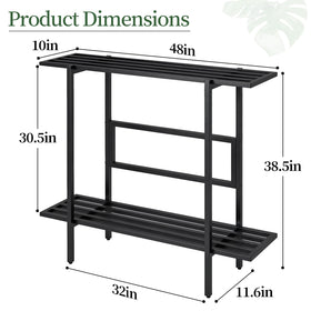 LLAXERGU plant stand outdoor durability resists sun and rain.
