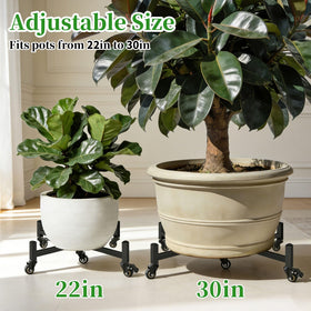 LLAXERGU plant caddy locking casters secure pots on uneven floors