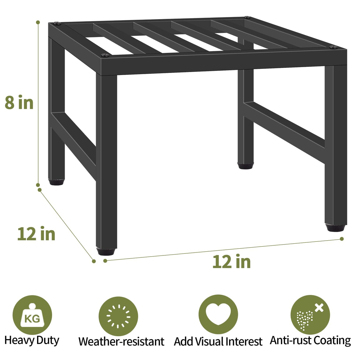 LLAXERGU plant stand anti-slip feet protect floors in living room