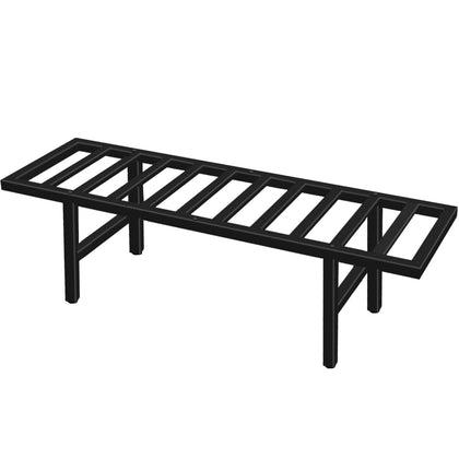 LLAXERGU plant stand indoor-outdoor on display with sturdy iron pedestal.