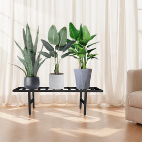 LLAXERGU minimalist plant stand complements living spaces and outdoor areas.