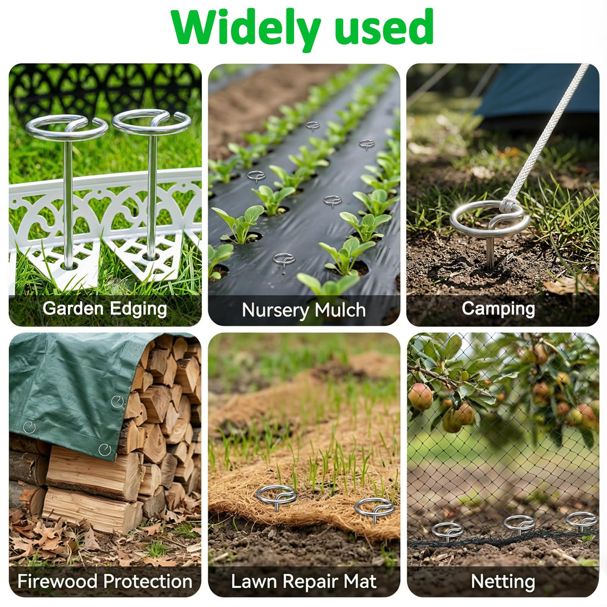LLCJYYCY G-shaped top stakes for easier insertion and stronger hold.