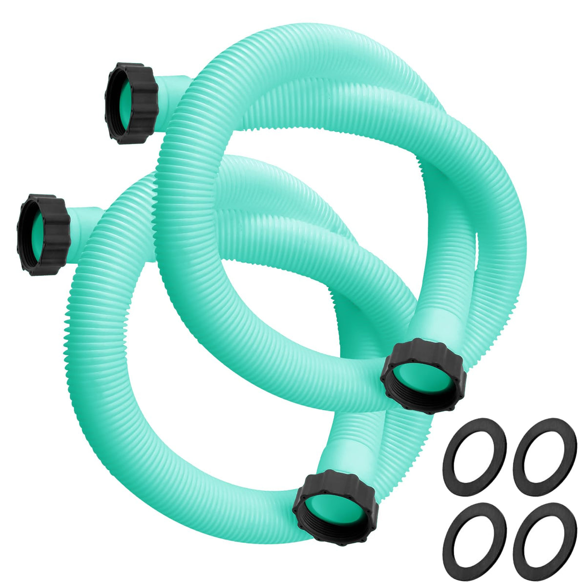 LLWAN 1.5-inch by 59-inch pool hose laid out for above-ground pools, ready for replacement