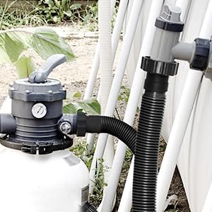 LLWAN easy install hose helps connect pump to pool quickly.