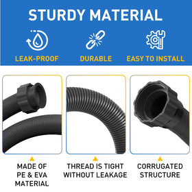 LLWAN hose with threaded collars provides a secure, tool-free connection.