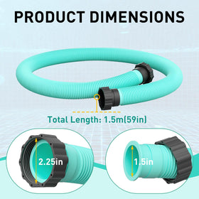 Close-up of LLWAN hose threaded ends showing secure connection