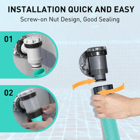 Two LLWAN hoses in package for easy pool filtration upgrades