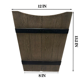 LLyFreira wood grain planter with 13-inch diameter; ideal for flowering clusters