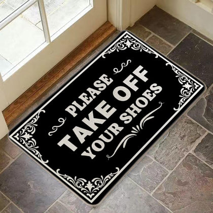 LMABBAQA shoes-off doormat anti-slip back for secure doorway use.