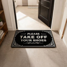 LMABBAQA doormat pattern with dirt-scraping surface keeps floors clean.