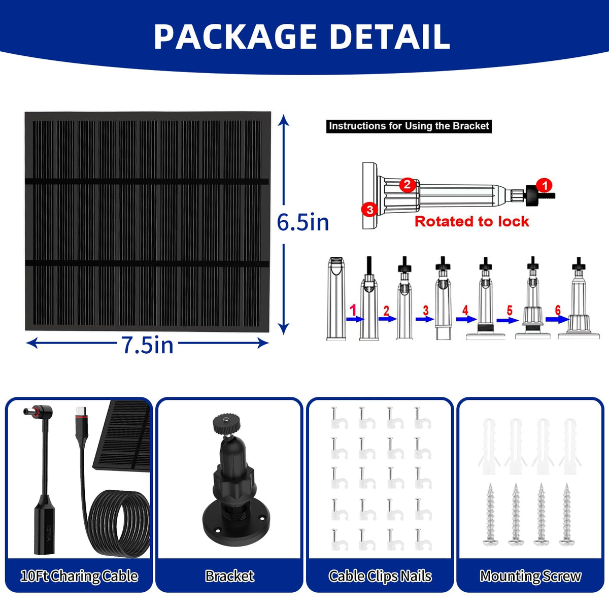 LMDTYN mounting bracket and screws enable quick, secure outdoor installation.