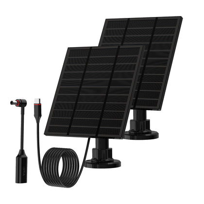 LMDTYN 5W solar panel for Ring cameras outdoors powering without outlet access.
