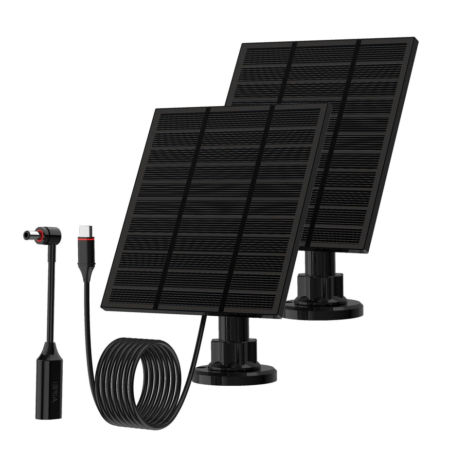 LMDTYN 5W solar panel for Ring cameras outdoors powering without outlet access.