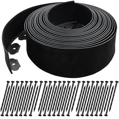 Lmiaiwe 50ft edging with no-dig 4in profile, ideal for crisp garden borders.