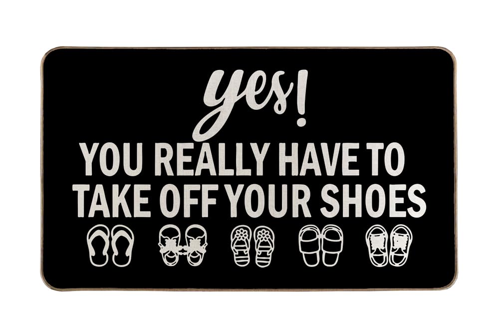 LMMZHK door mat 17x30: stylish entrance with dirt-scraping surface.