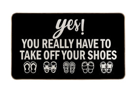 LMMZHK door mat 17x30: stylish entrance with dirt-scraping surface.