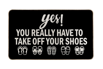 LMMZHK door mat 17x30: stylish entrance with dirt-scraping surface.