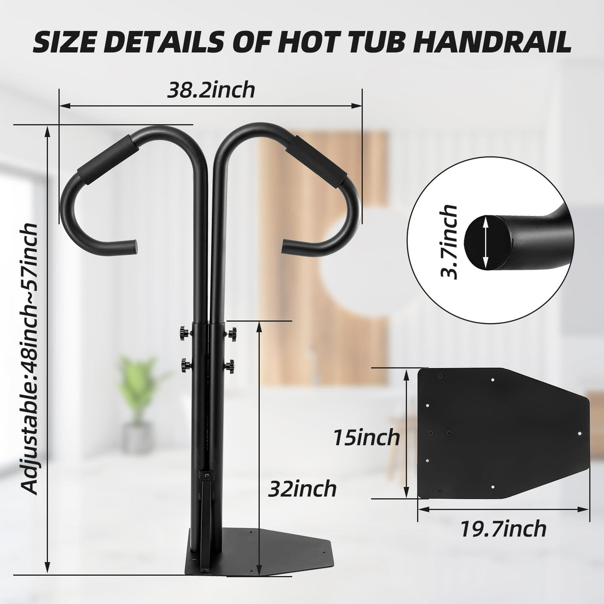 LMRSTOO Handrails with 360-degree swivel for flexible positioning