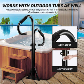 LMRSTOO Handrails support internal and external access for indoor outdoor spas