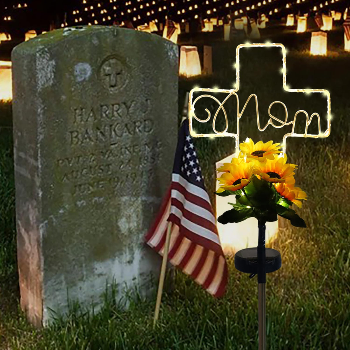 Lmtocs memorial gift featuring mom and sunflowers for remembrance