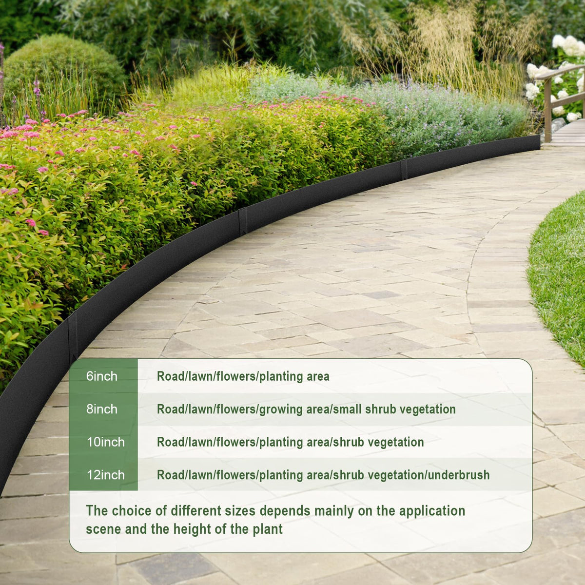 LMYYGOO durable metal edging resists wear in outdoor conditions.