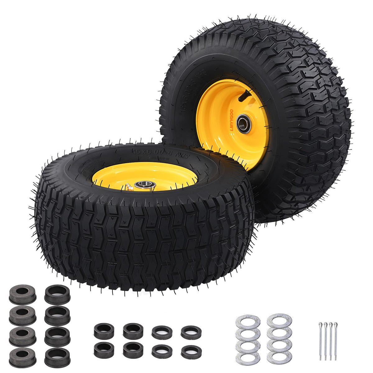 LMYYGOO front tire with turf tread on lawn tractor for grip